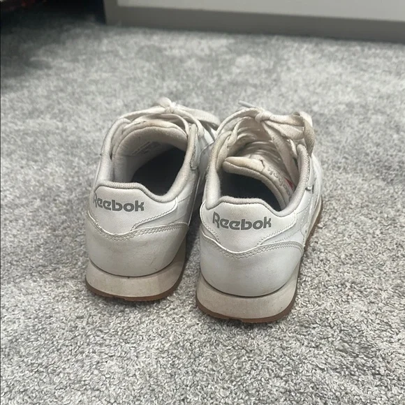 Reebok Classic White Leather Sneakers size 7.5 good used condition. 80s - Picture 10 of 14